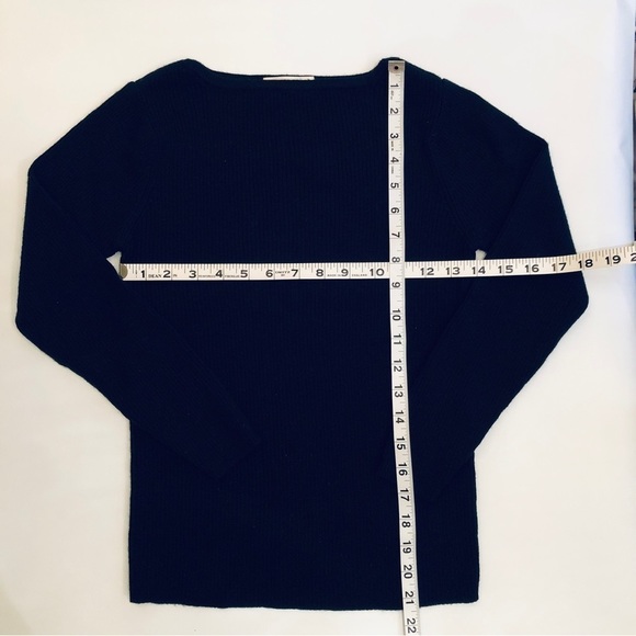 Talbots 100% Merino Wool Black Ribbed Sweater Vintage 90s Crew - P - Picture 6 of 6